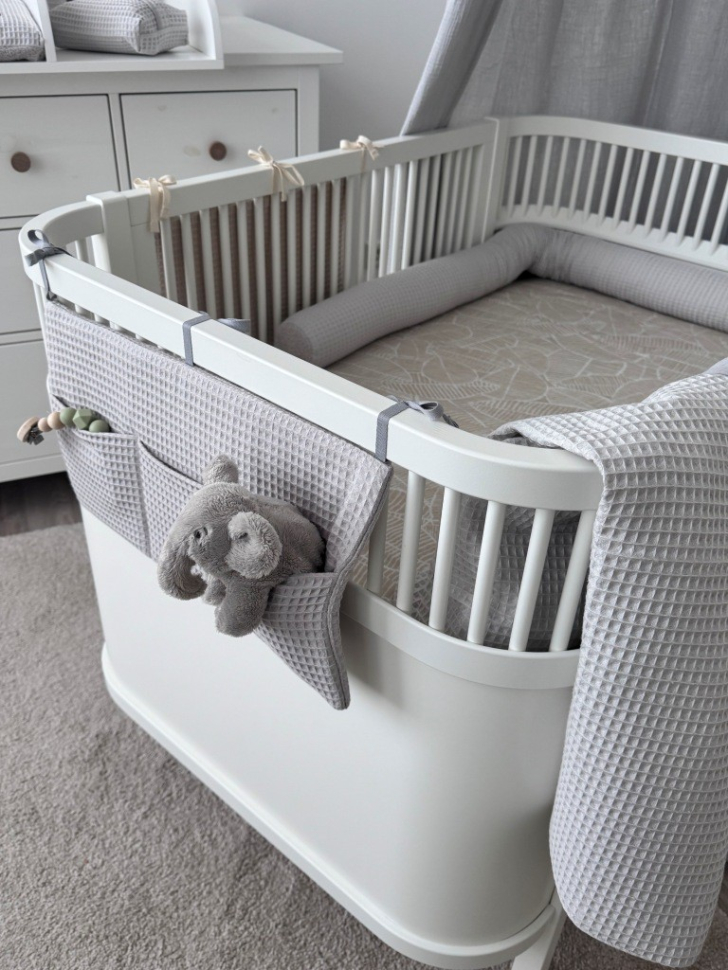 Preview: Bett-Organizer, Hänge-Utensilo - 3 Taschen, verschiedene Farben